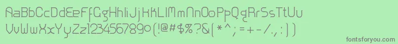 フォントZolofn – 緑の背景に灰色の文字