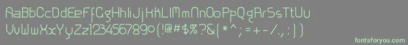 Zolofn-fontti – vihreät fontit harmaalla taustalla