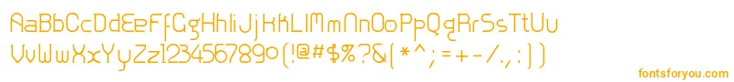 フォントZolofn – 白い背景にオレンジのフォント