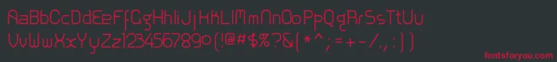 フォントZolofn – 黒い背景に赤い文字