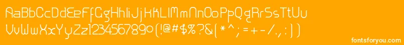 Zolofn Font – White Fonts on Orange Background