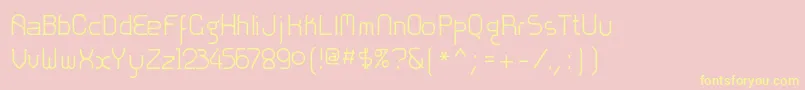 Zolofn Font – Yellow Fonts on Pink Background