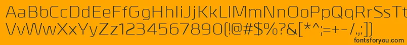 MetrikRegular Font – Black Fonts on Orange Background