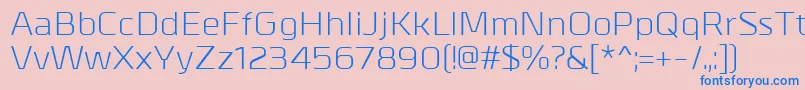 MetrikRegular Font – Blue Fonts on Pink Background