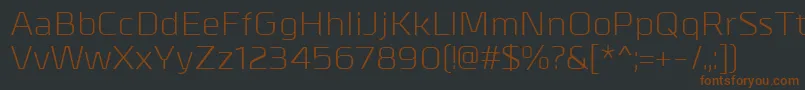MetrikRegular Font – Brown Fonts on Black Background