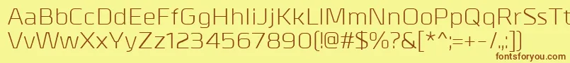 MetrikRegular Font – Brown Fonts on Yellow Background