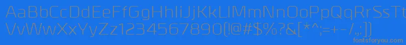 MetrikRegular Font – Gray Fonts on Blue Background