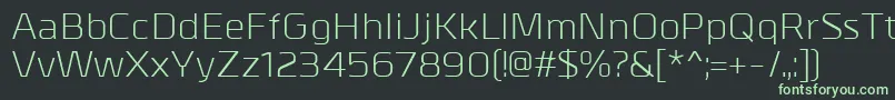 MetrikRegular Font – Green Fonts on Black Background