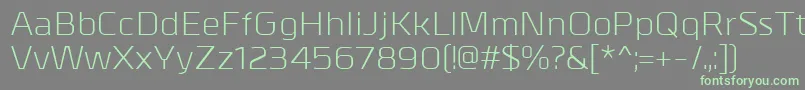 MetrikRegular Font – Green Fonts on Gray Background