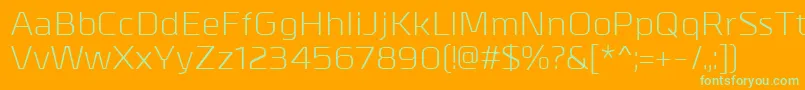 MetrikRegular Font – Green Fonts on Orange Background