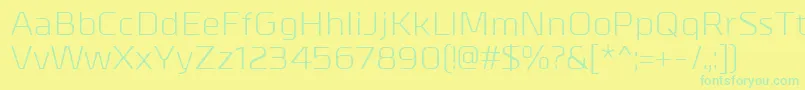 MetrikRegular Font – Green Fonts on Yellow Background