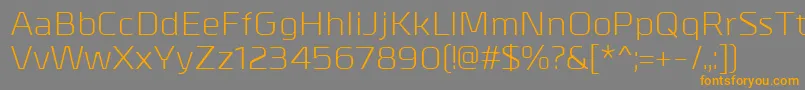 MetrikRegular Font – Orange Fonts on Gray Background