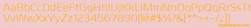 MetrikRegular Font – Orange Fonts on Pink Background