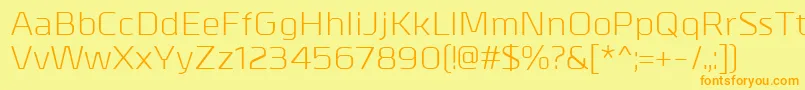MetrikRegular Font – Orange Fonts on Yellow Background