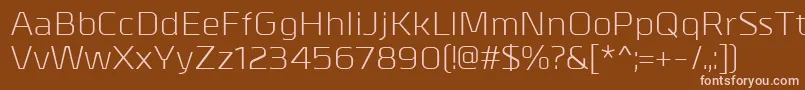 MetrikRegular Font – Pink Fonts on Brown Background