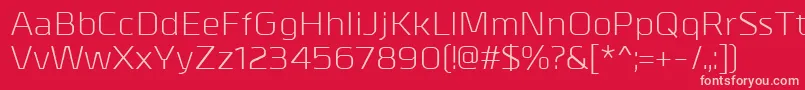 MetrikRegular Font – Pink Fonts on Red Background