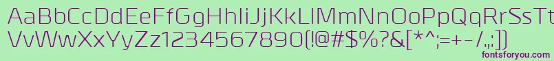 MetrikRegular Font – Purple Fonts on Green Background