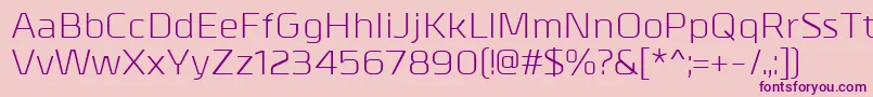 MetrikRegular Font – Purple Fonts on Pink Background