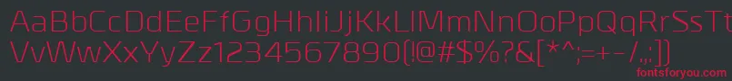 MetrikRegular Font – Red Fonts on Black Background