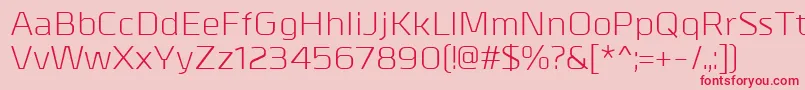 MetrikRegular Font – Red Fonts on Pink Background