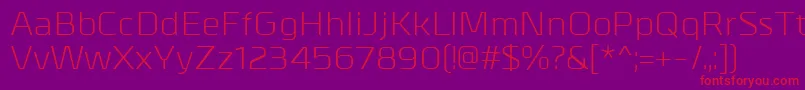 MetrikRegular Font – Red Fonts on Purple Background