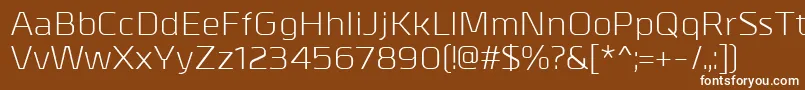 MetrikRegular Font – White Fonts on Brown Background
