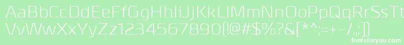 フォントMetrikRegular – 緑の背景に白い文字