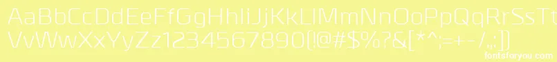 MetrikRegular Font – White Fonts on Yellow Background