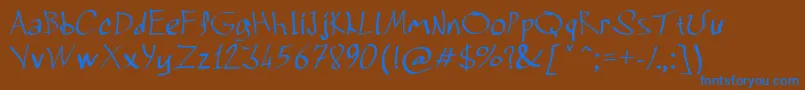 Weitere Informationen zur Grafitrk-Schriftart Grafitrk-Schriftart – Blaue Schriften auf braunem Hintergrund