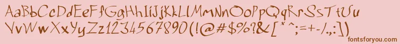fuente Grafitrk – Fuentes Marrones Sobre Fondo Rosa