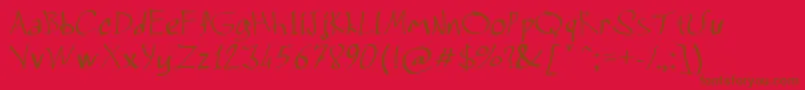 Grafitrk-fontti – ruskeat fontit punaisella taustalla