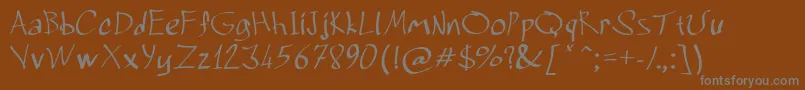 Weitere Informationen zur Grafitrk-Schriftart Grafitrk-Schriftart – Graue Schriften auf braunem Hintergrund