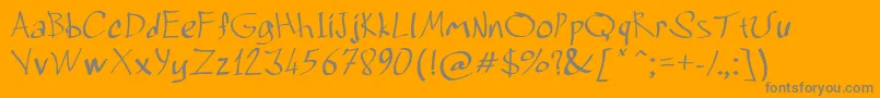 Grafitrk Font – Gray Fonts on Orange Background