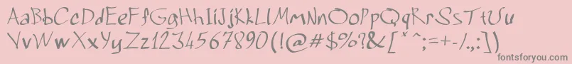 Grafitrk Font – Gray Fonts on Pink Background