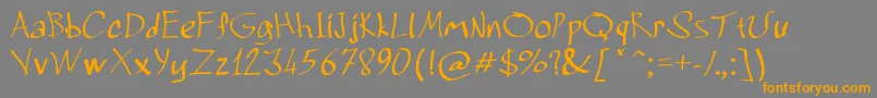 Grafitrk Font – Orange Fonts on Gray Background