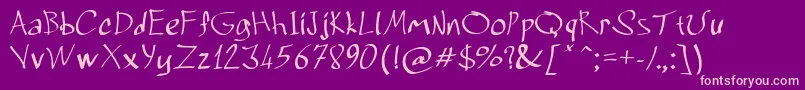 Grafitrk Font – Pink Fonts on Purple Background