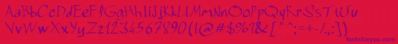 Police Grafitrk – polices violettes sur fond rouge