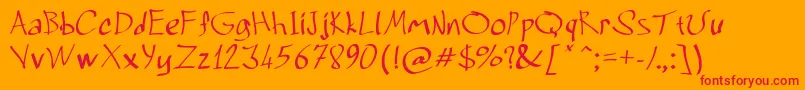 Grafitrk Font – Red Fonts on Orange Background