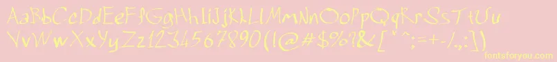 Grafitrk-Schriftart – Gelbe Schriften auf rosa Hintergrund