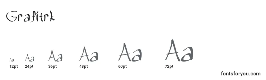 Размеры шрифта Grafitrk