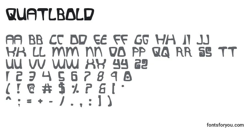 QuatlBold-fontti – aakkoset, numerot, erikoismerkit