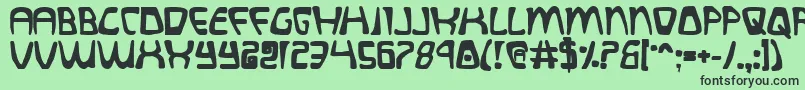 フォントQuatlBold – 緑の背景に黒い文字