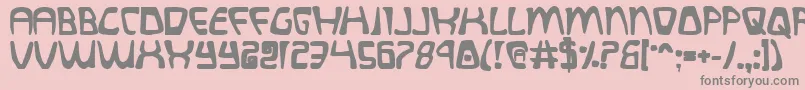 フォントQuatlBold – ピンクの背景に灰色の文字