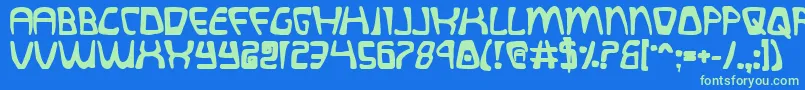 QuatlBold Font – Green Fonts on Blue Background