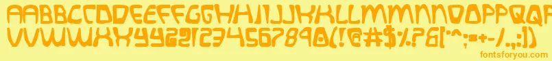 QuatlBold Font – Orange Fonts on Yellow Background