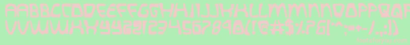 QuatlBold Font – Pink Fonts on Green Background