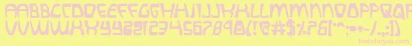 Шрифт QuatlBold – розовые шрифты на жёлтом фоне