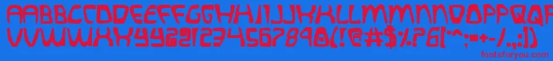 QuatlBold Font – Red Fonts on Blue Background