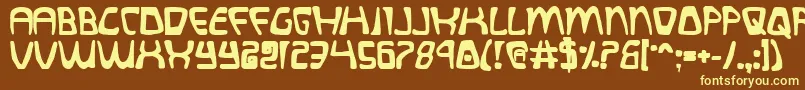 Шрифт QuatlBold – жёлтые шрифты на коричневом фоне