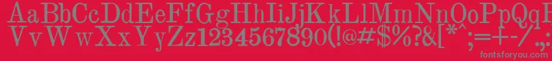 Brokgauz Font – Gray Fonts on Red Background